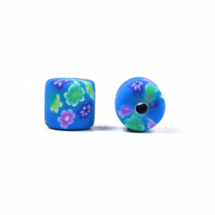 Polymeer klei kralen 6x5mm Blauw