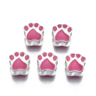 Kraal Hondenpootje Pink 10mm