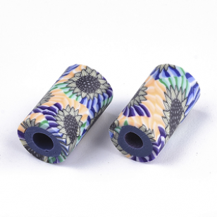 Polymeer Klei Kraal 12x7mm SunFlower