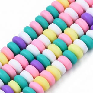 Polymeer Klei Kralen 6x3mm-Mix9
