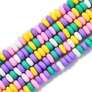 Polymeer kralen 6x3mm Mix8