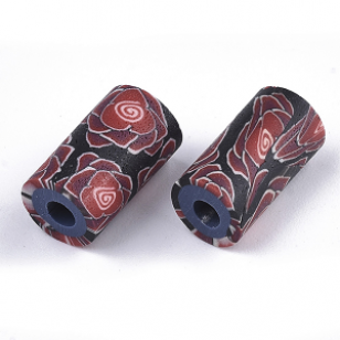 Polymeer Klei Kraal Roos 12x7mm