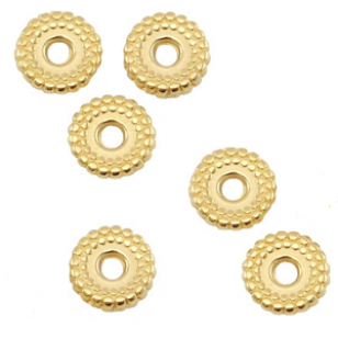 Spacer Kralen 7x2mm Goud-50x