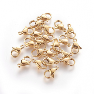 Sluiting 12x7mm Goud RVS