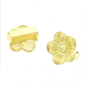 Schuifkraal Goud Bloem 14x15mm