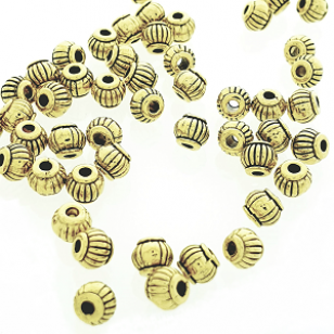 Kraal Pompoen Goud 4mm