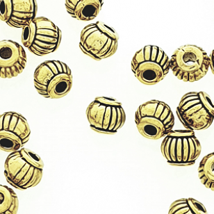 Kraal Pompoen Goud 4mm