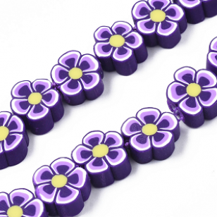 Polymeer Klei Bloem Kralen Paars