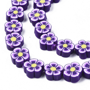 Polymeer Klei Bloem Kralen Paars