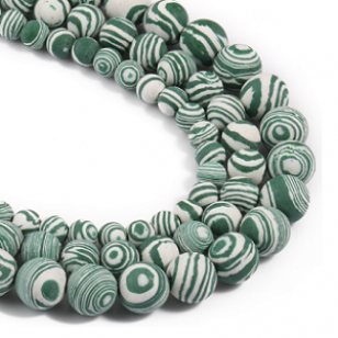 Kralen Malachiet 6mm Frosted