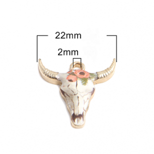 Bedel Emaille Buffel 21x22mm #1