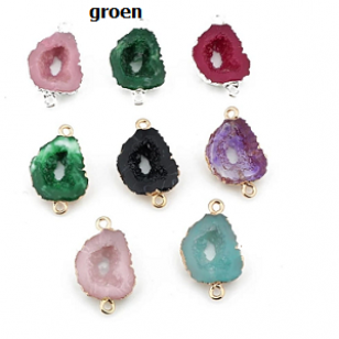 Tussenstuk Druzy Goud Groen