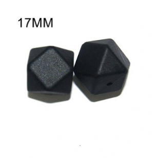 Kraal Hexagon Zwart 17mm