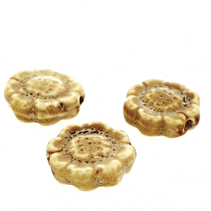 Kraal Keramiek  18x6mm Naturel