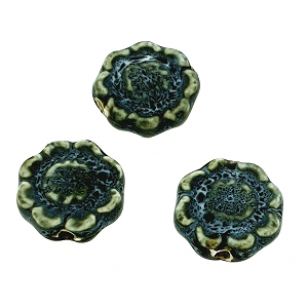 Kraal Keramiek 18x6mm Grijs