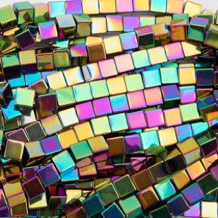 Kralen Hematiet Regenboog 3mm