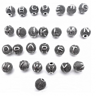 Letter Kralen 8mm rond