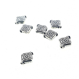 Kraal Zilver 10x10mm 