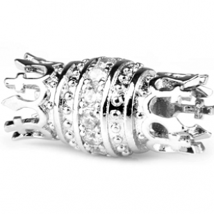 Kraal Zirkonia 18x10mm Zilver