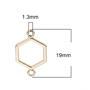 Tussenstuk Hexagon 19x12mm