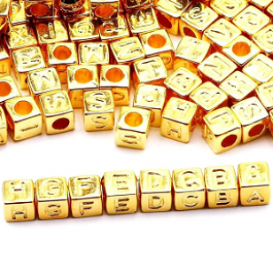 Kraal Goud 6x6mm Letter
