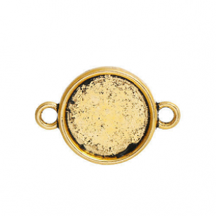 Tussenstuk Plaksteen Goud 12mm