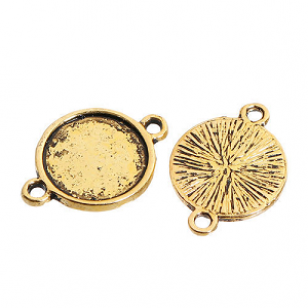 Tussenstuk Plaksteen Goud 12mm