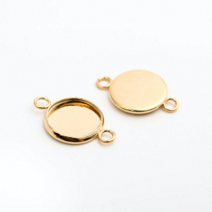 Tussenstuk Rvs Goud 12mm