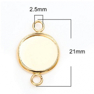 Tussenstuk Rvs Goud 12mm