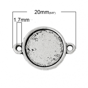 Tussenstuk Zilver 12mm 