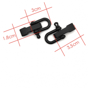 Sluiting Rvs Shackle Gun Black