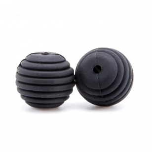 Kraal Siliconen Spiraal 15mm Zwart
