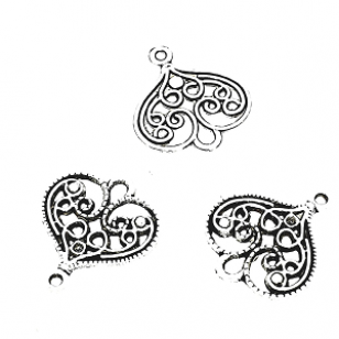Tussenstuk Hollow Hart 18x21mm