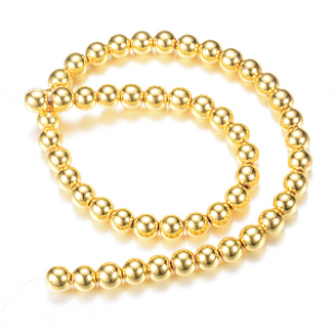 Kralen Hematiet LightGold 4mm