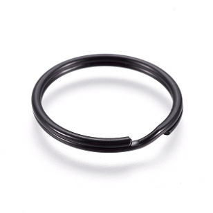 Sleutelhanger ring 25mm Zwart
