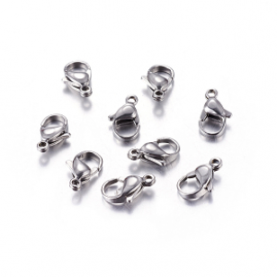 Sluiting Stainless steel 12x7mm
