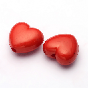 Kralen Acryl Hart 10x11mm 5x