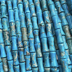 Kraal Bamboe 12x5mm Turkoois