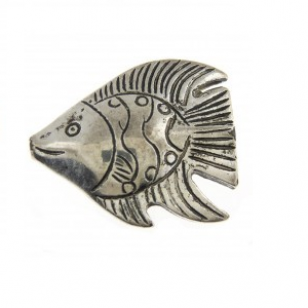 Kraal Vis 31x37mm Metal look