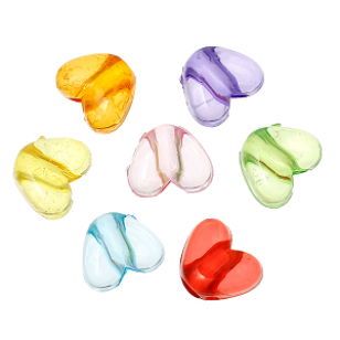 Kraal Acryl Hart 12x10mm