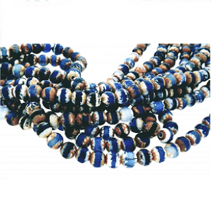 Kralen Agate Facet 6mm Blauw