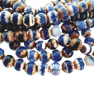 Kralen Agate Facet 6mm Blauw