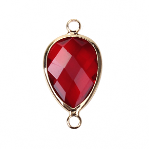 Tussenstuk Glas Facet 14x26mm