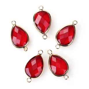 Tussenstuk Glas Facet 14x26mm