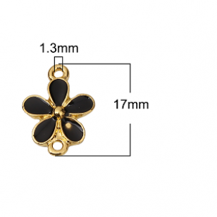 Tussenstuk 17x12mm Zwart