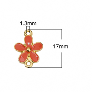 Tussenstuk 17x12mm Peach