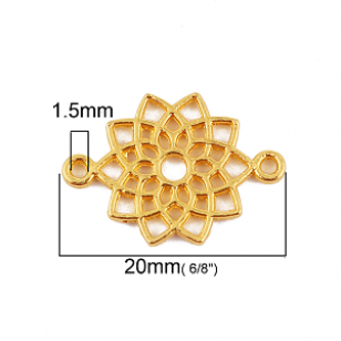 Tussenstuk Flower of Life goud