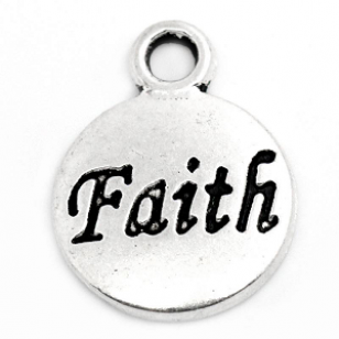 Bedel Tekst Faith 16x12mm