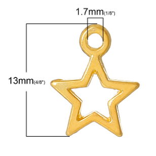 Bedel Goud Ster 13x10mm