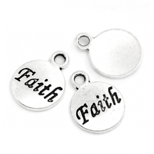 Bedel Tekst Faith 16x12mm